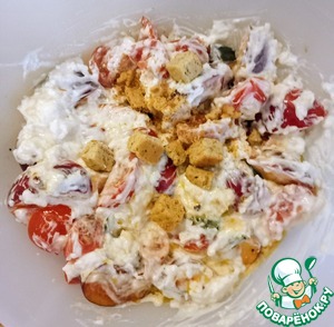 Салат с нектаринами, помидорами и фета Салат с нектаринами, помидорами и фета