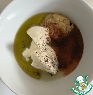 Салат с пастой и курицей "Копчёный"