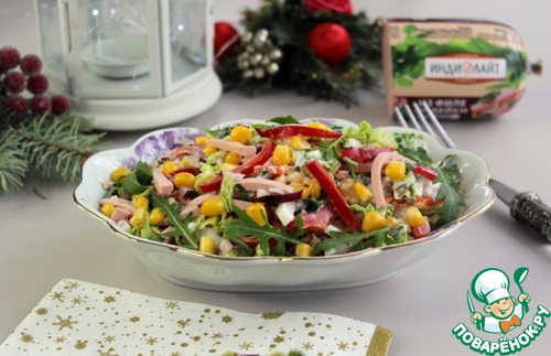 Салат с пекинской капустой и колбасой Салат с пекинской капустой и колбасой