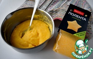 Салат с полентой и тунцом