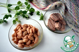 Салат с полентой и тунцом