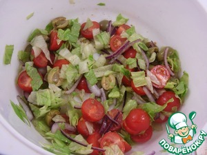 Салат с сырно-рыбными шариками Салат с сырно-рыбными шариками