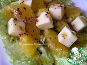 Салат с сыром и апельсином