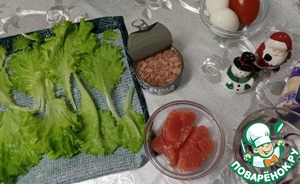 Салат с тунцом и грейпфрутом