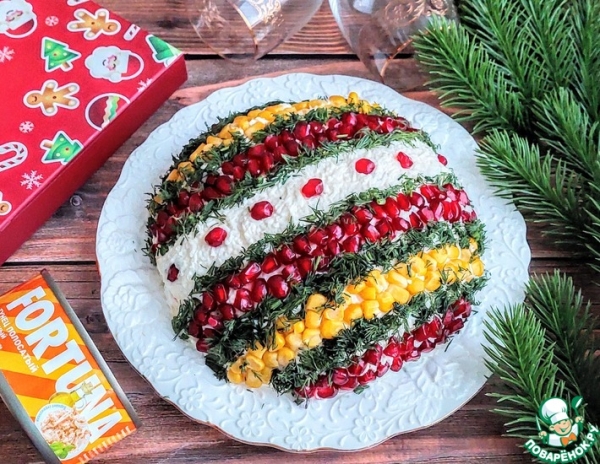 Салат с тунцом и маринованным имбирём