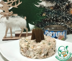 Салат с тунцом и маринованными огурцами