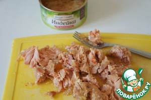 Салат с тушёнкой из индейки