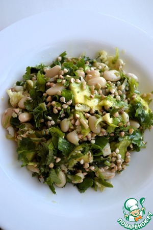 Салат с зелёной гречкой и авокадо Салат с зелёной гречкой и авокадо