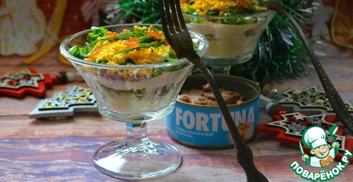 Салат слоёный "Новогодний"