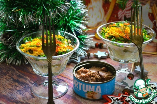 Салат слоёный "Новогодний"