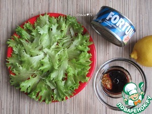 Салат "Тунец в красном"