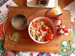 Салат-закуска из тунца и помидора