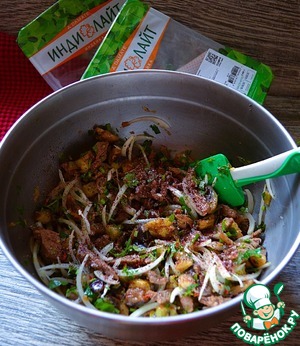 Салат "Жареный" с хрустящими баклажанами