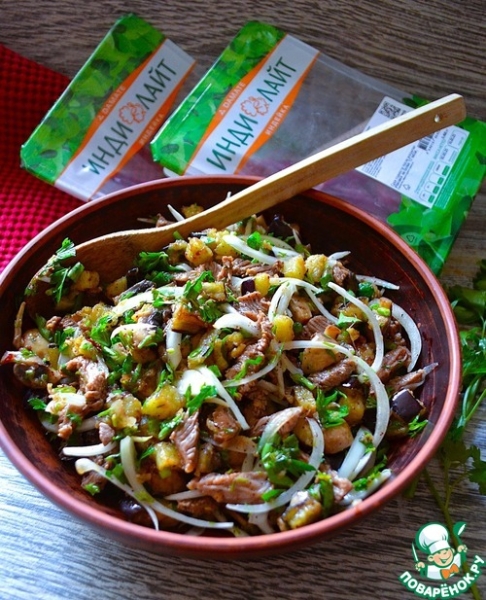 Салат "Жареный" с хрустящими баклажанами