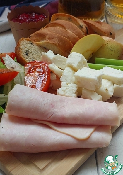 Салатная тарелка с ветчиной Салатная тарелка с ветчиной