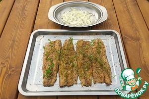 Шашлык из скумбрии с апельсином Шашлык из скумбрии с апельсином