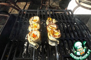 Шашлык из скумбрии с апельсином Шашлык из скумбрии с апельсином