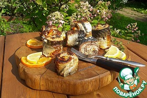 Шашлык из скумбрии с апельсином Шашлык из скумбрии с апельсином