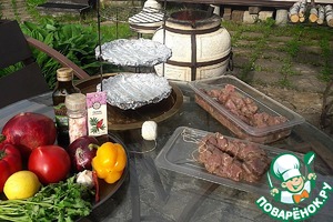 Шашлык на нитке в тандыре Шашлык на нитке в тандыре