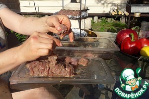 Шашлык на нитке в тандыре Шашлык на нитке в тандыре