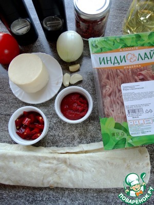 Шаурма-бурито из индейки на гриле Шаурма-бурито из индейки на гриле