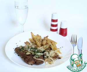 Шницель из говяжьей печени