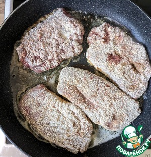 Шницель из говяжьей печени