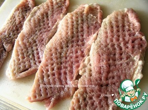 Шницель с мятой, миндалем и кедровыми орешками Шницель с мятой, миндалем и кедровыми орешками