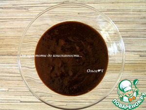 Шоколадно-дынный десерт со сливой