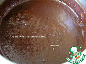 Шоколадно-дынный десерт со сливой