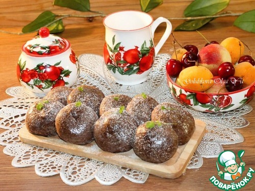 Шоколадное печенье с черешней на сгущенке Шоколадное печенье с черешней на сгущенке