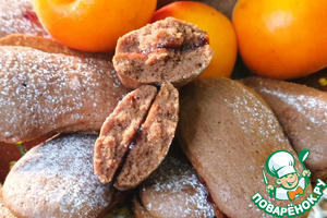Шоколадное печенье с джемом