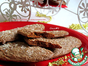 Шоколадное печенье с кокосовой стружкой Шоколадное печенье с кокосовой стружкой
