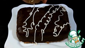 Шоколадный десерт с нежным творожным кремом