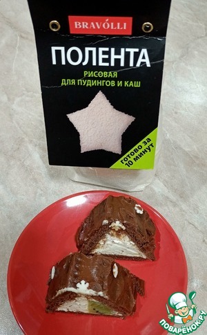 Шоколадный домик с рисовой полентой