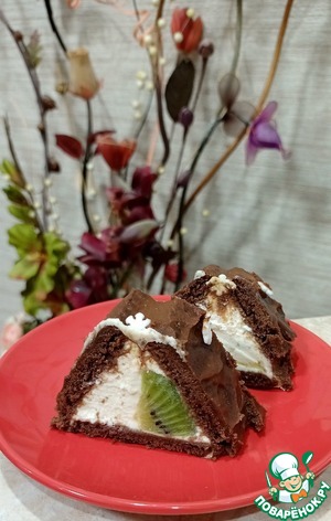 Шоколадный домик с рисовой полентой