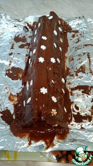 Шоколадный домик с рисовой полентой