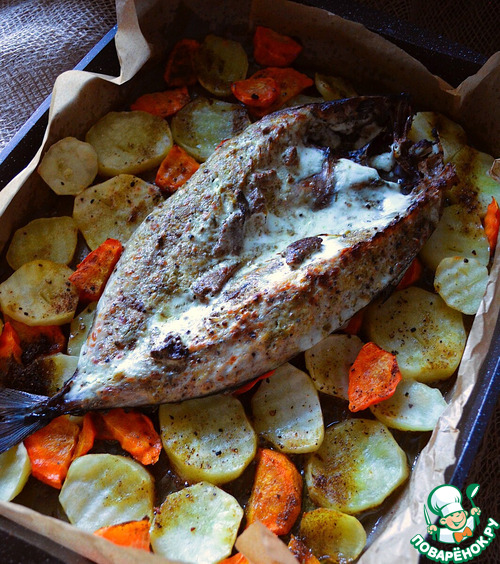 Скумбрия с картофелем и морковью Скумбрия с картофелем и морковью