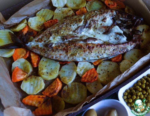 Скумбрия с картофелем и морковью Скумбрия с картофелем и морковью