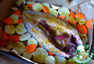 Скумбрия с картофелем и морковью Скумбрия с картофелем и морковью