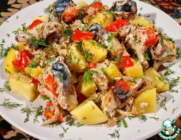 Скумбрия с картофелем в рукаве Скумбрия с картофелем в рукаве