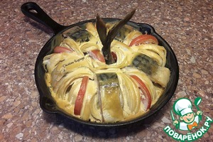 Скумбрия в маринаде на луковой подушке Скумбрия в маринаде на луковой подушке