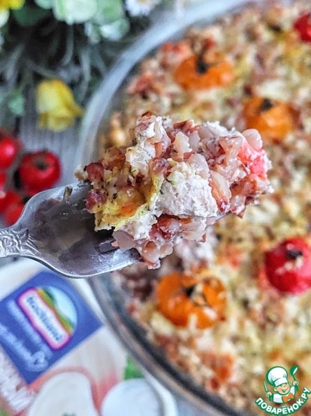 Сливочная гречка с курицей в духовке Сливочная гречка с курицей в духовке