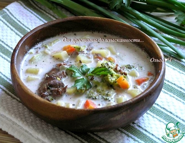 Сливочный суп из утки с рисом Сливочный суп из утки с рисом