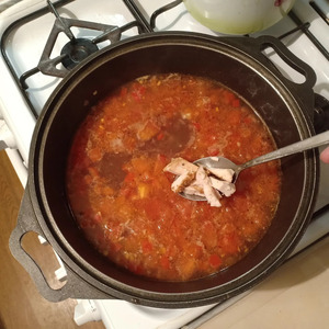 Сливочный суп с курицей и макаронами Сливочный суп с курицей и макаронами