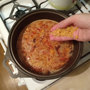 Сливочный суп с курицей и макаронами Сливочный суп с курицей и макаронами