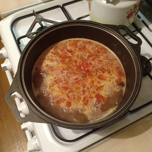 Сливочный суп с курицей и макаронами Сливочный суп с курицей и макаронами