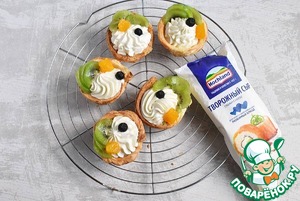 Слоеные корзиночки с чизкейком Слоеные корзиночки с чизкейком