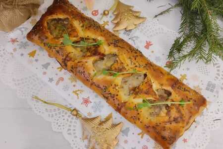 Слоеный пирог с мясом и сыром Слоеный пирог с мясом и сыром