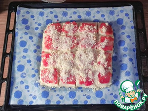 Слоистое печенье с малиновым джемом